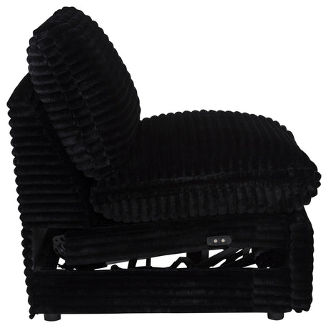 Collins Black Modular Power Armless Recliner from Coaster - Luna Furniture