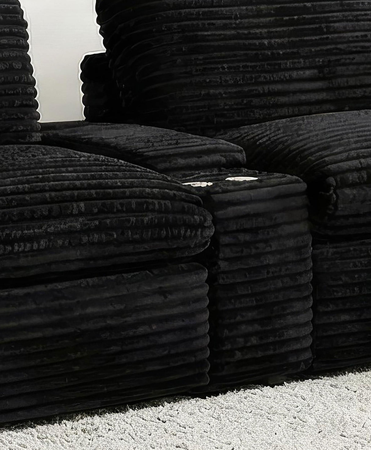 Collins Black Upholstered Modular Storage Console from Coaster - Luna Furniture