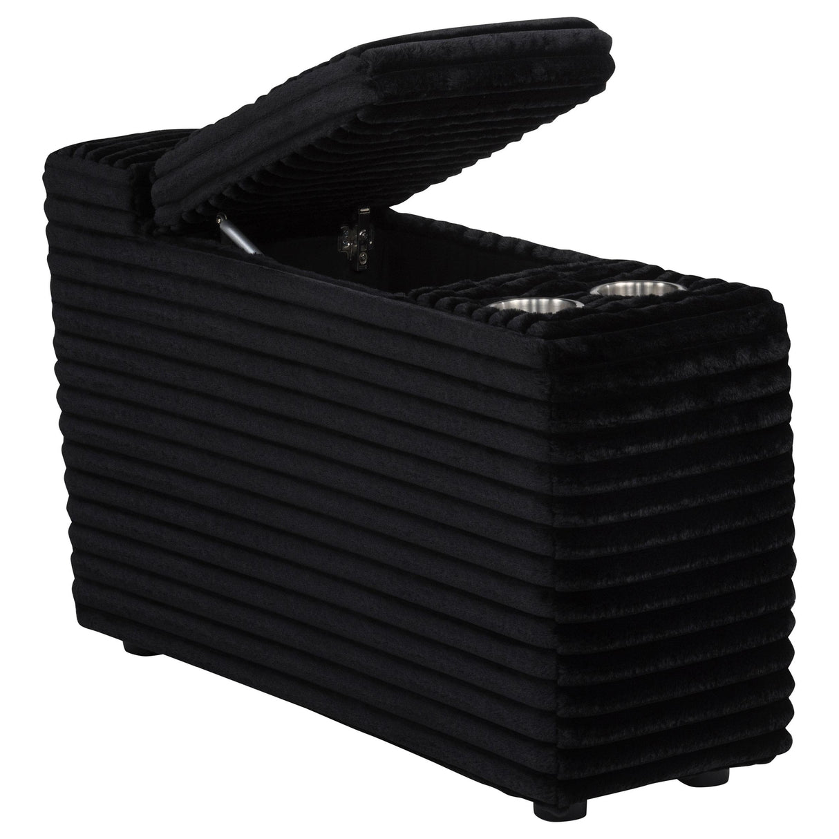 Collins Black Upholstered Modular Storage Console from Coaster - Luna Furniture