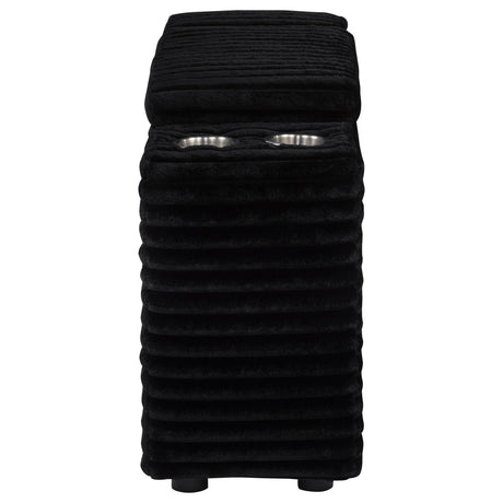 Collins Black Upholstered Modular Storage Console from Coaster - Luna Furniture