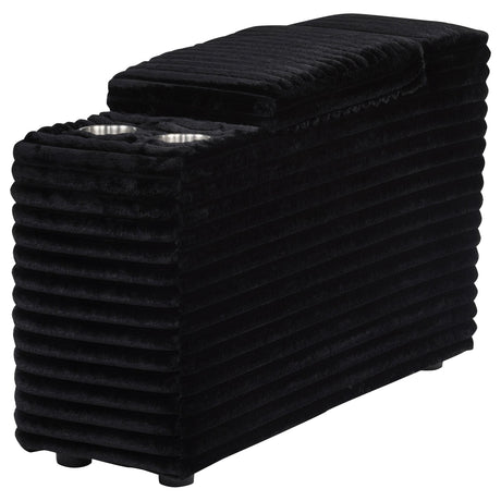 Collins Black Upholstered Modular Storage Console from Coaster - Luna Furniture