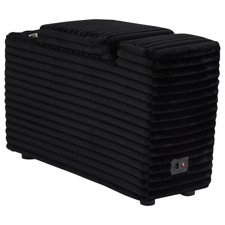 Collins Black Upholstered Modular Storage Console from Coaster - Luna Furniture