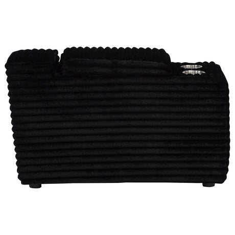 Collins Black Upholstered Modular Storage Console from Coaster - Luna Furniture