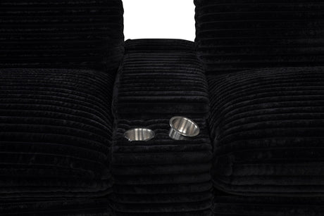 Collins Black Upholstered Modular Storage Console from Coaster - Luna Furniture