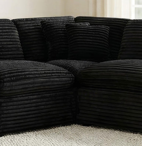 Collins Black Modular Corner Chair from Coaster - Luna Furniture