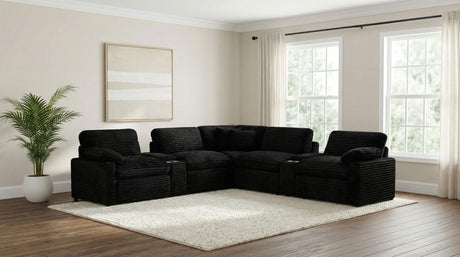 Collins Black 7-Piece Modular Power Reclining Sectional from Coaster - Luna Furniture