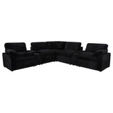 Collins Black 7-Piece Modular Power Reclining Sectional from Coaster - Luna Furniture