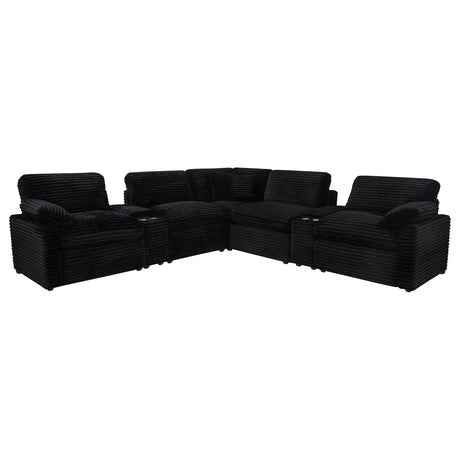 Collins Black 7-Piece Modular Power Reclining Sectional from Coaster - Luna Furniture