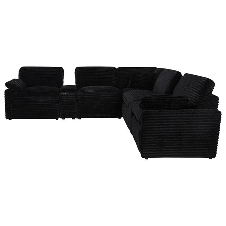 Collins Black 7-Piece Modular Power Reclining Sectional from Coaster - Luna Furniture