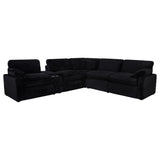 Collins Black 6-Piece Modular Power Reclining Sectional from Coaster - Luna Furniture