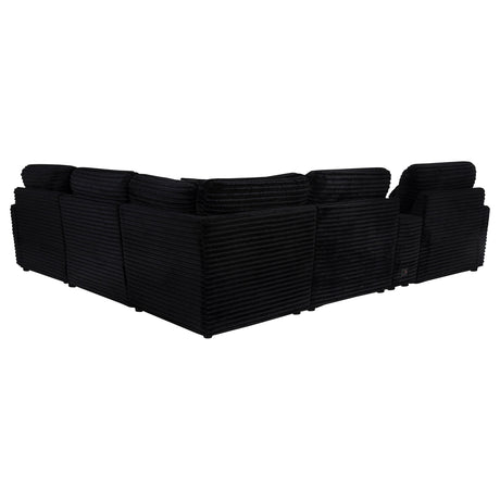 Collins Black 6-Piece Modular Power Reclining Sectional from Coaster - Luna Furniture