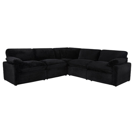 Collins Black 5-Piece Modular Power Reclining Sectional from Coaster - Luna Furniture
