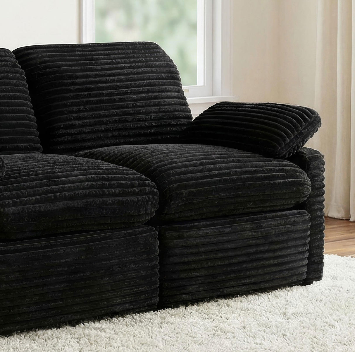 Collins Black Modular RAF Power Recliner from Coaster - Luna Furniture