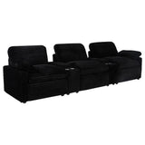 Collins Black 5-Piece Power Reclining Home Theater Seating from Coaster - Luna Furniture