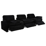 Collins Black 5-Piece Power Reclining Home Theater Seating from Coaster - Luna Furniture