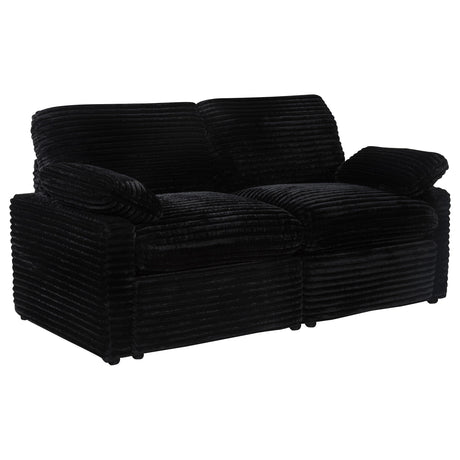 Collins Black Modular Power Loveseat from Coaster - Luna Furniture