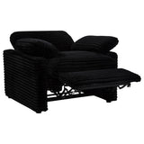 Collins Black Upholstered Power Recliner Chair from Coaster - Luna Furniture