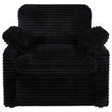 Collins Black Upholstered Power Recliner Chair from Coaster - Luna Furniture