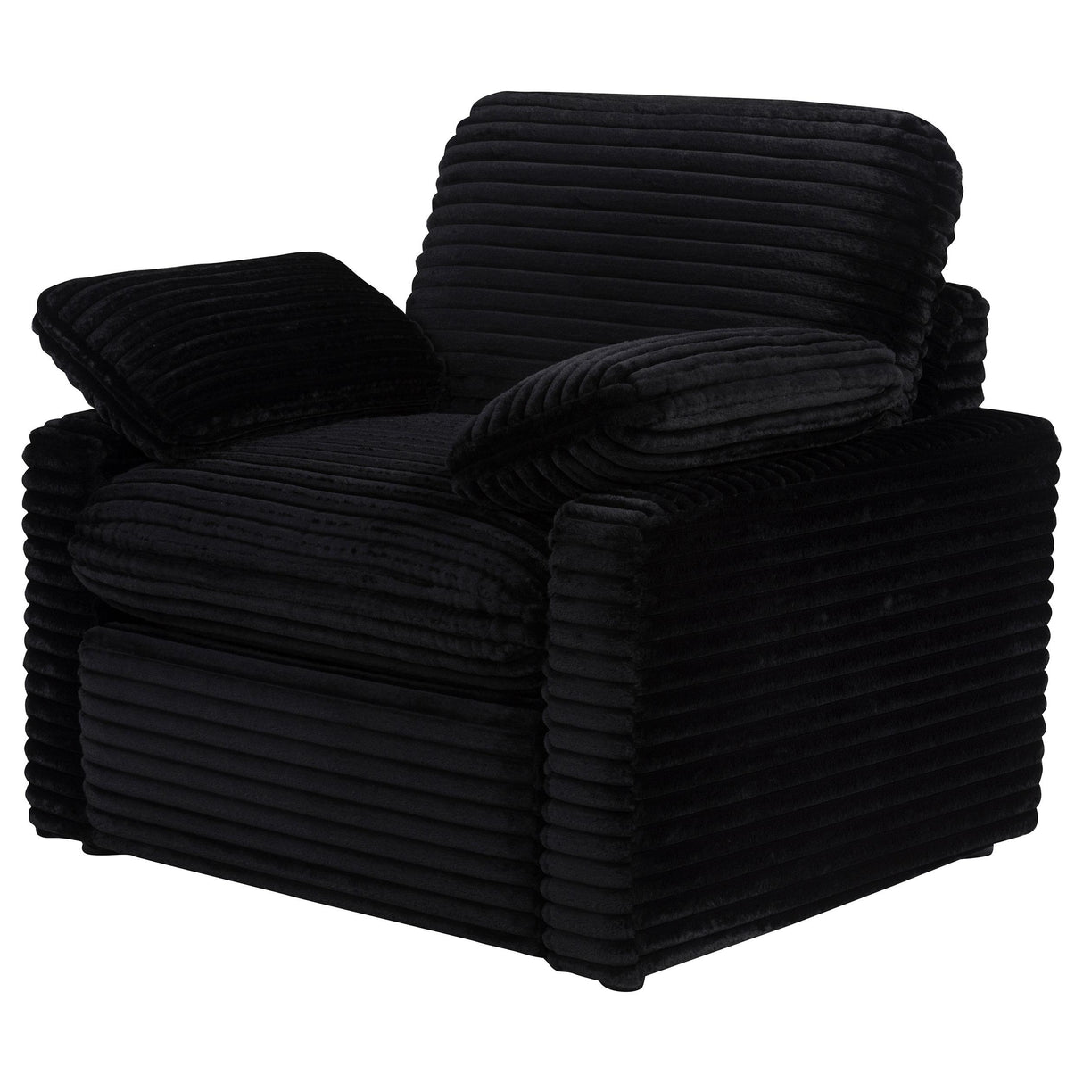 Collins Black Upholstered Power Recliner Chair from Coaster - Luna Furniture