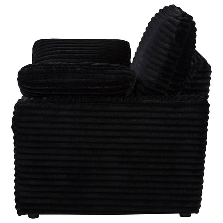 Collins Black Upholstered Power Recliner Chair from Coaster - Luna Furniture