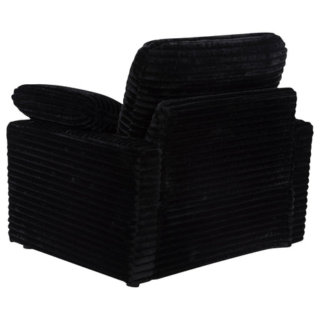 Collins Black Upholstered Power Recliner Chair from Coaster - Luna Furniture