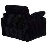 Collins Black Upholstered Power Recliner Chair from Coaster - Luna Furniture