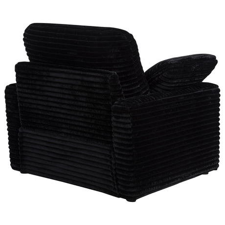 Collins Black Upholstered Power Recliner Chair from Coaster - Luna Furniture