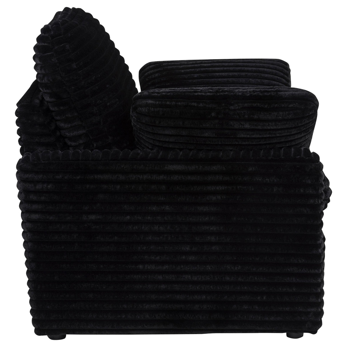 Collins Black Upholstered Power Recliner Chair from Coaster - Luna Furniture