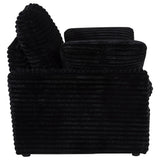 Collins Black Upholstered Power Recliner Chair from Coaster - Luna Furniture