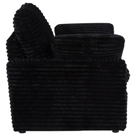 Collins Black Upholstered Power Recliner Chair from Coaster - Luna Furniture
