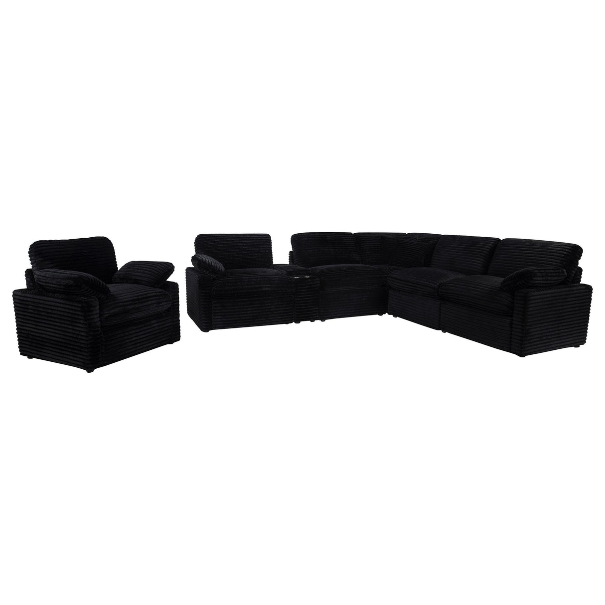 Collins Black Upholstered Power Recliner Chair from Coaster - Luna Furniture
