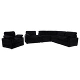 Collins Black Upholstered Power Recliner Chair from Coaster - Luna Furniture