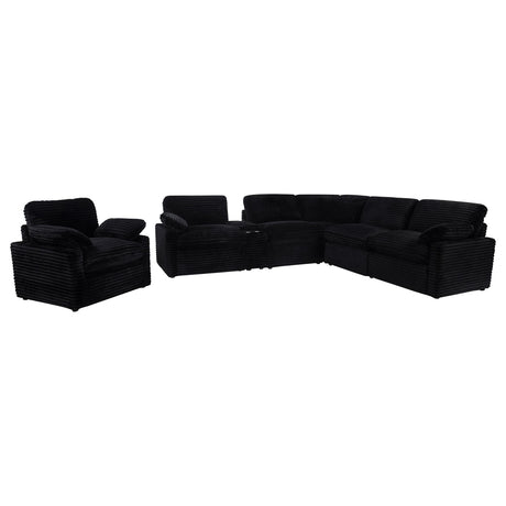 Collins Black Upholstered Power Recliner Chair from Coaster - Luna Furniture