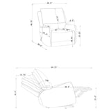 Sylmar Gray Chenille Upholstered Dual Power Lift Recliner from Coaster - Luna Furniture