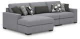 Bealton Salt and Pepper 3-Piece Sectional with Chaise from Ashley Furniture - Luna Furniture