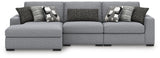 Bealton Salt and Pepper 3-Piece Sectional with Chaise from Ashley Furniture - Luna Furniture
