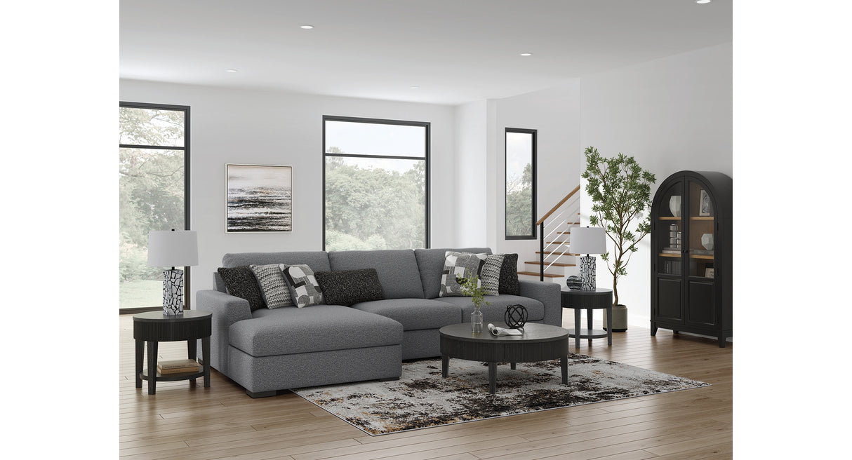 Bealton Salt and Pepper 3-Piece Sectional with Chaise from Ashley Furniture - Luna Furniture