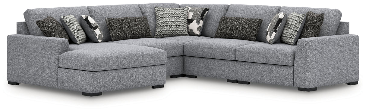 Bealton Salt and Pepper 5-Piece Sectional with Chaise from Ashley - Luna Furniture