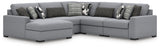 Bealton Salt and Pepper 5-Piece Sectional with Chaise from Ashley - Luna Furniture