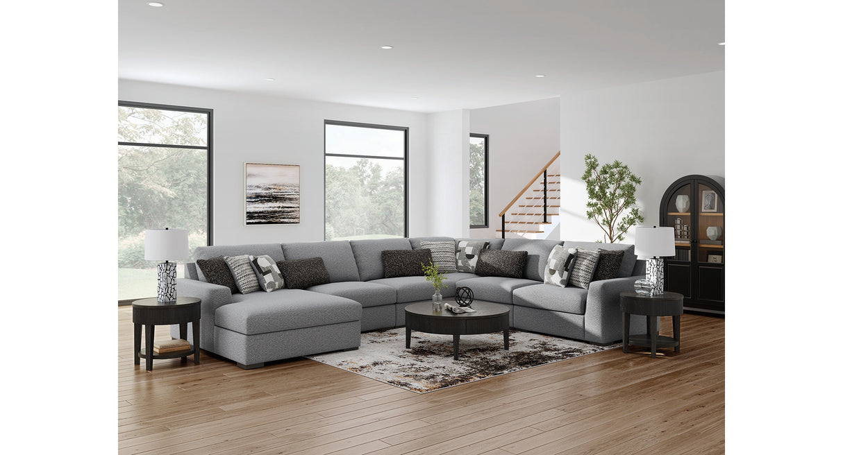 Bealton Salt and Pepper 6-Piece Sectional with Chaise from Ashley - Luna Furniture