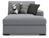 Bealton Salt and Pepper Right-Arm Facing Corner Chaise from Ashley - Luna Furniture