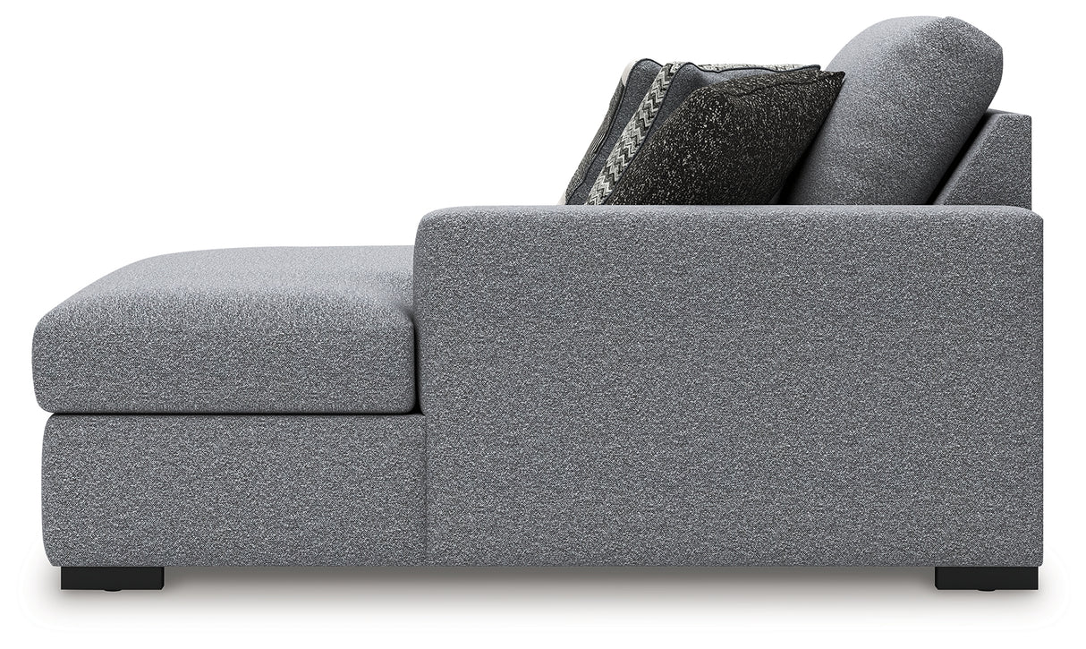 Bealton Salt and Pepper Right-Arm Facing Corner Chaise from Ashley - Luna Furniture