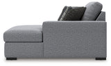 Bealton Salt and Pepper Right-Arm Facing Corner Chaise from Ashley - Luna Furniture