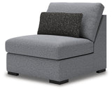 Bealton Salt and Pepper Armless Chair from Ashley - Luna Furniture