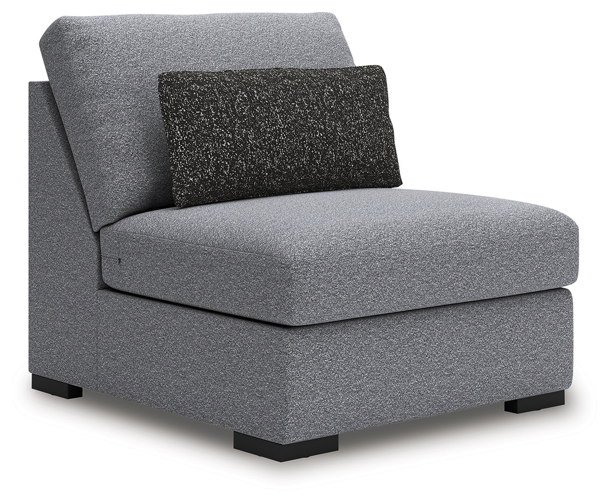 Bealton Salt and Pepper Armless Chair from Ashley - Luna Furniture