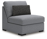 Bealton Salt and Pepper Armless Chair from Ashley - Luna Furniture