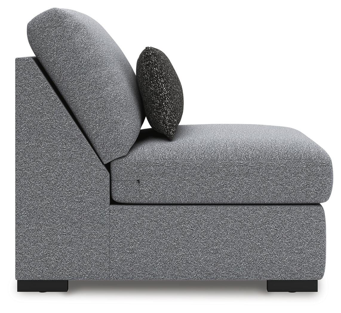 Bealton Salt and Pepper Armless Chair from Ashley - Luna Furniture