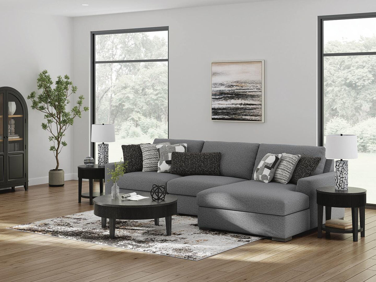 Bealton Salt and Pepper 3-Piece Sectional with Chaise from Ashley - Luna Furniture