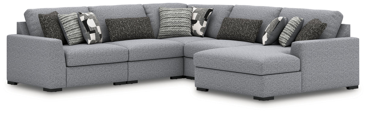 Bealton Salt and Pepper 5-Piece Sectional with Chaise from Ashley Furniture - Luna Furniture