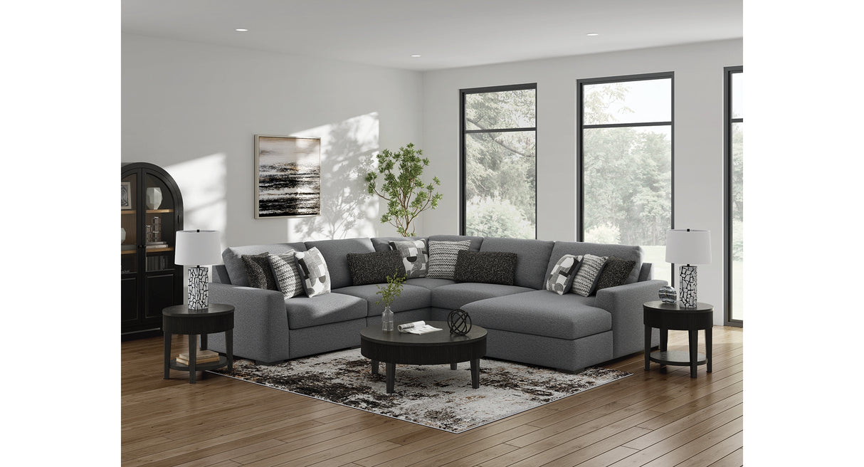 Bealton Salt and Pepper 5-Piece Sectional with Chaise from Ashley Furniture - Luna Furniture